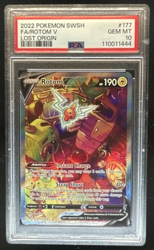 2022 Pokemon SWSH Lost Origin Rotom V #177/196 PSA 10 GEM MINT