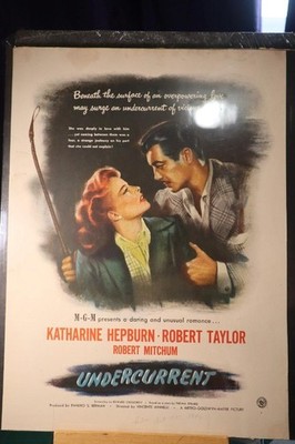 Vintage Movie ad ''Undercurrent'' 1946 Robert Mitchum Katharine Hepburn