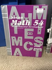 Saxon Math 54: An Incremental Development Hake & Saxon, 1996, Lot of 3 books