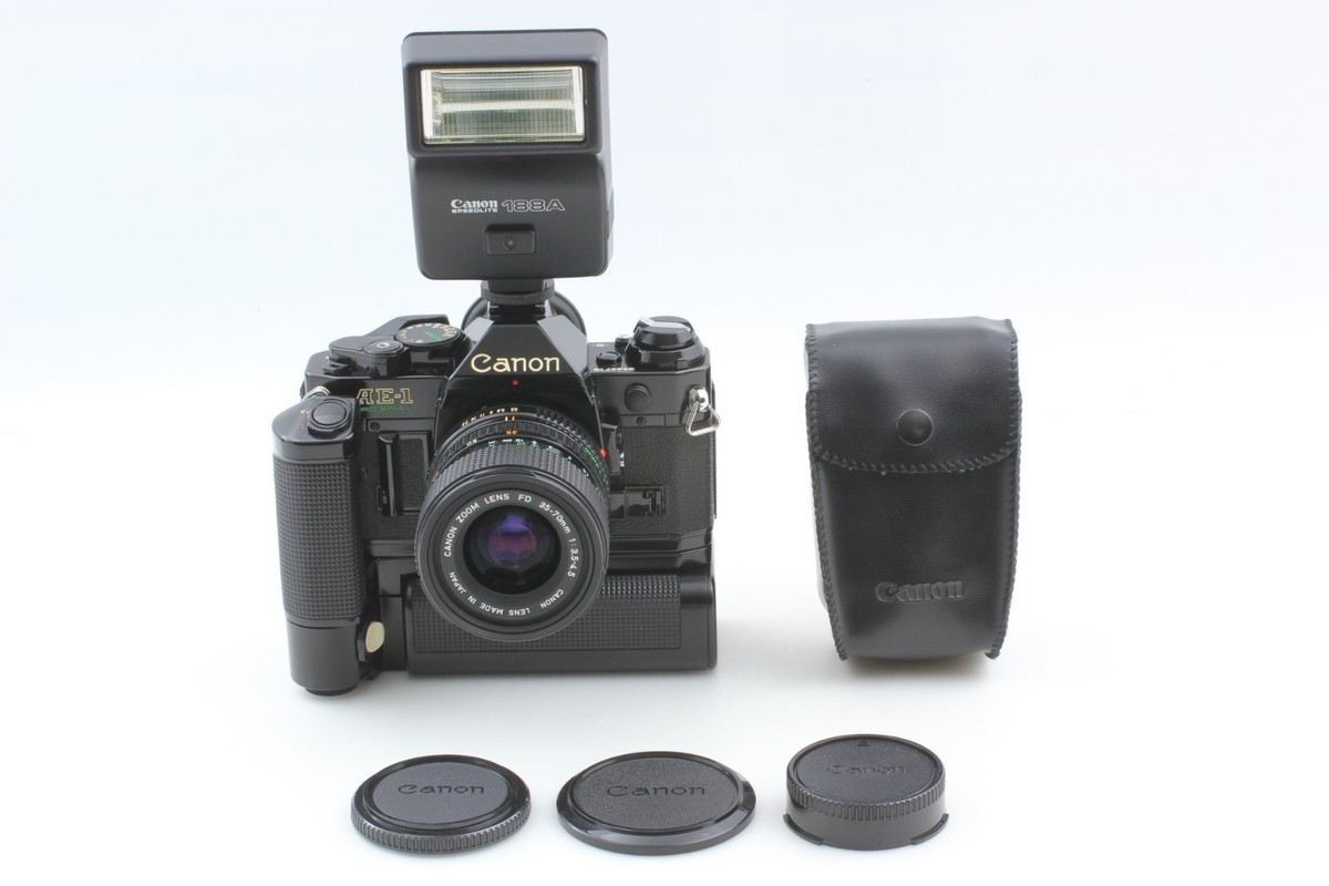 稼働品】 キヤノン Canon AE-1＋35-70mm 1:1.35-4.5 Canon AE-1 Program Film Camera + NFD 35-70mm F/3.5-4.5 +