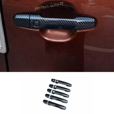 For Toyota RAV4 2009-2011 2012 Carbon Fiber Side Smart Door Handle Cover Trim