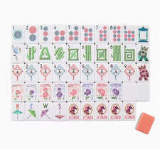 Luxury American Mahjong Set 160 Engraved Acrylic Tiles Orange Horse Solara