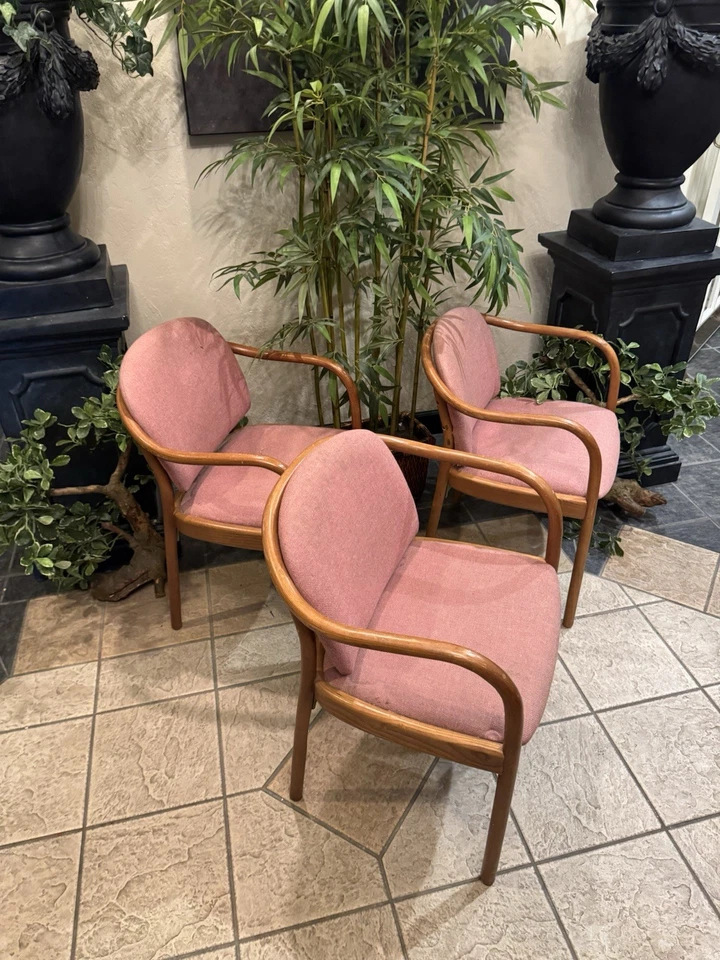 Thonet Vintage Bentwood MCM Chair Set 3 Pieces ; Solid Sturdy: price for all 3  - Image 2 of 4