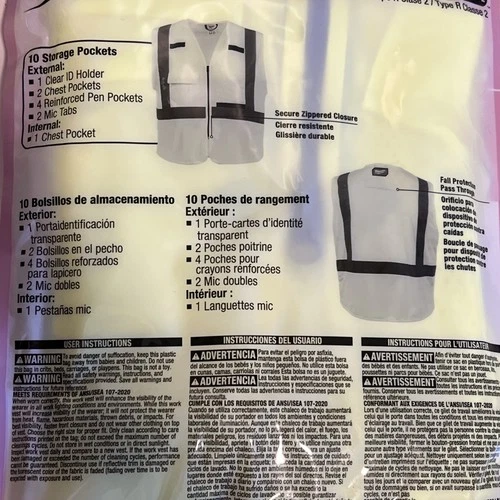 2 PACK Milwaukee 48-73-5021 Class 2 Safety Vest - 10 Pockets - SIZE S/M - Sealed image 4