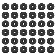 150pcs Leather Washers Handle Spacer 1.5 mm Thick Round, 8mm, Black