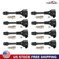 8 Ignition Coil & 8 NEW Iridium Spark Plug Fo...