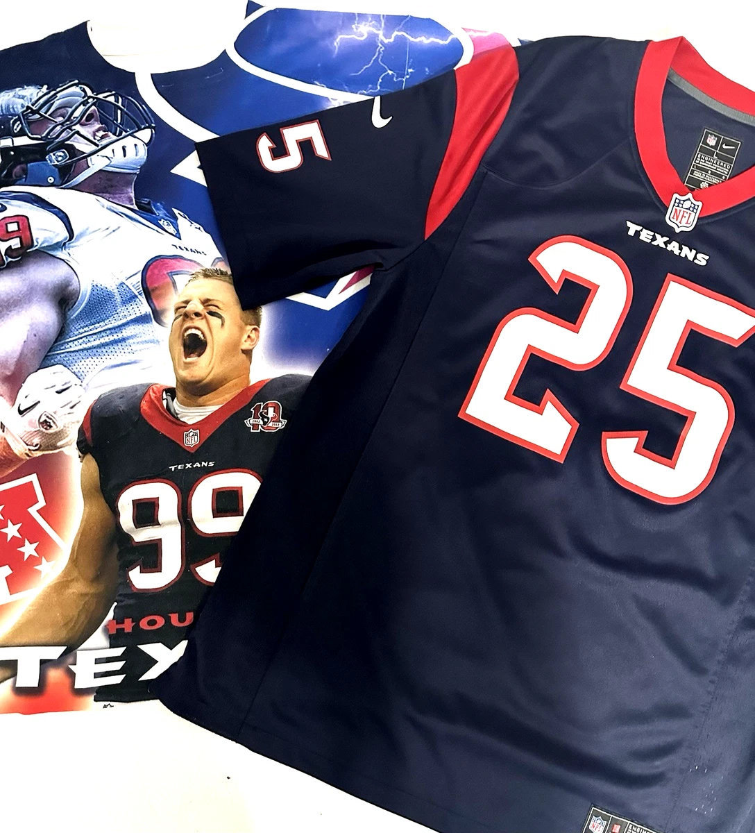 NFL ヒューストンテキサンズ　JJワット　ジャージ Houston Texans Jersey Youth Sz XL JJ Watt #99 NFL Football Red
