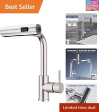 Modern Stainless Steel Kitchen Faucet - Flexible 360 Swivel and Pull Down