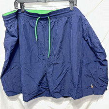 Polo Ralph Lauren Swim Trunks Mens Big Tall Navy Blue Pony Logo Shorts Size 4X