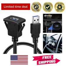 1ft USB 3.0 Extension Cable with Flush Mount for Effortless Vehicle Connectivity