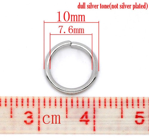 10mm Open Jump Rings 8 Color Options Available! Single Loop 100 pcs High Quality - Picture 6 of 20
