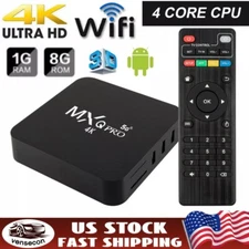 MXQ Pro 4K 5G Ultra HD 64Bit Wifi Android 10 Quad Core Smart TV Box Media Player