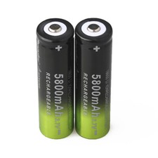 SKYWOLFEYE Rechargeable Battery 3.7V Button Top 1865 Lithium Cell for Flashlight