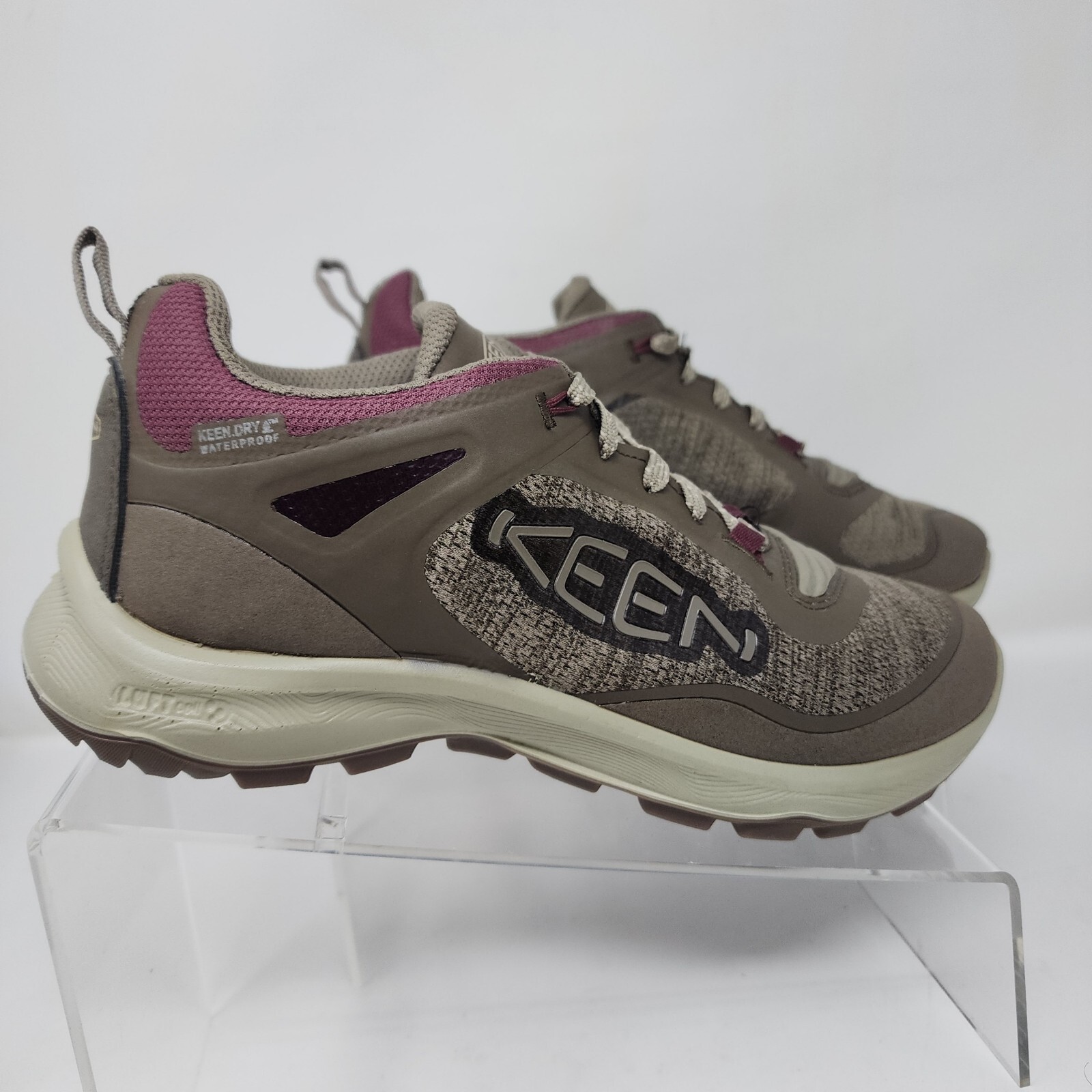 Scarpe da trekking Keen impermeabili donna 7 olive terradora logo sneakers stringate