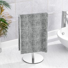 T-Shape Bath Hand Towel Holder Stand Stainless Steel Free Standing Hand Towel R