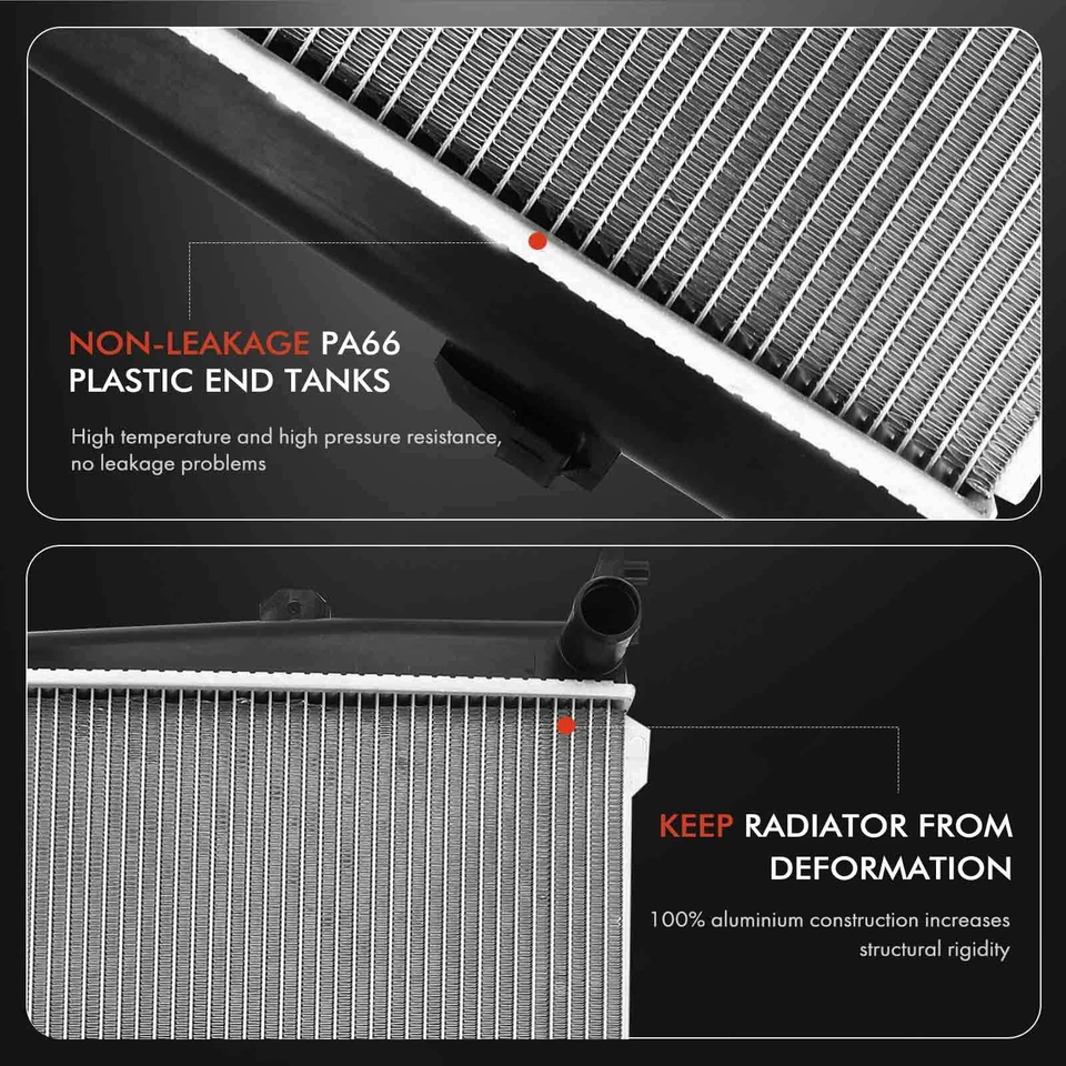 Radiador con enfriador de aceite para Hyundai Genesis 2009 2010 V6 3,8 L transmisión automática. Foto 4 de 4