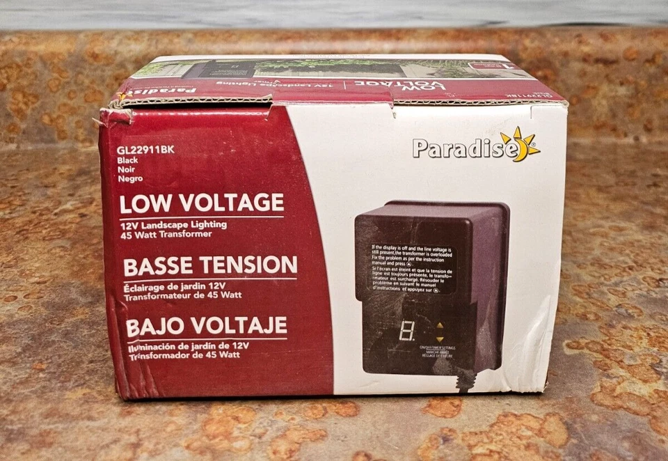 Paradise - Low Voltage (12V) Outdoor Lighting 45 Watt Transformer  GL22911 - NEW - Image 2 of 3