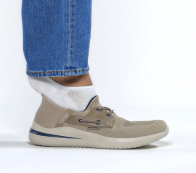 SKECHERS Delson 3.0 Roth Taupe Slip-ins Sneaker Shoe Men display picture 2