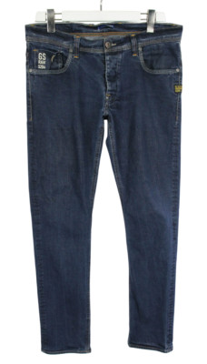 G-Star Defend Super Slim Jeans Herren W36/L34 Knopf Fly Dunkel Jeans Verblichen