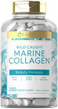 Marine Collagen Peptides 250 Count  Wild Caught  Hyaluronic Acid  by Carlyle