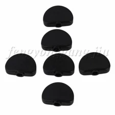 18PCS Black Alloy Guitar Tuning Peg Knobs Large Semicircle