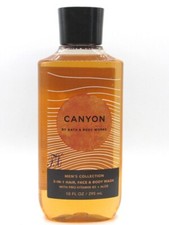 BATH  BODY WORKS CANYON MEN'S 3-IN-1 HAIR FACE BODY WASH 10 FL OZ
