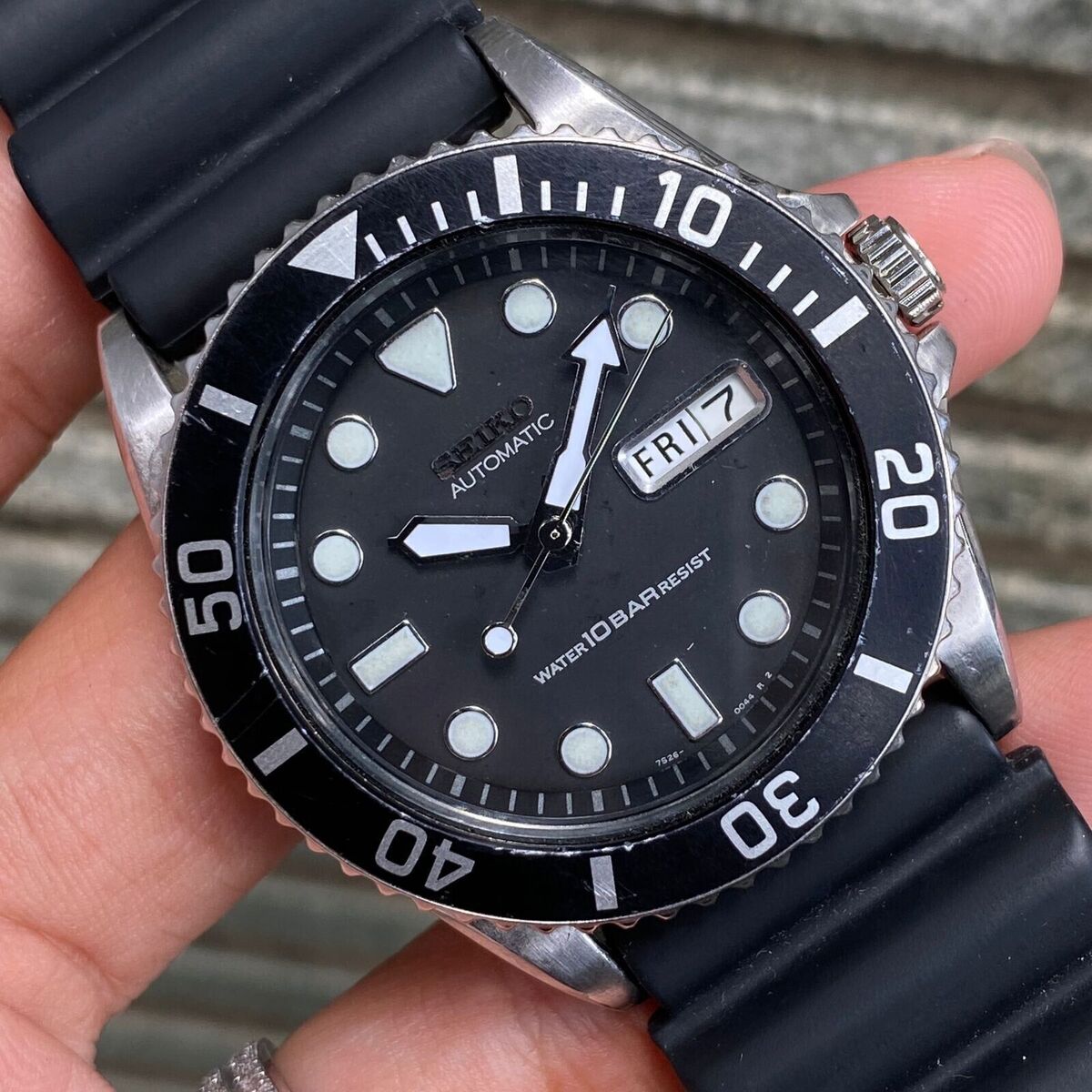 RARE Seiko Diver Automatic 7s26-0040 Day Date Sea Urchin