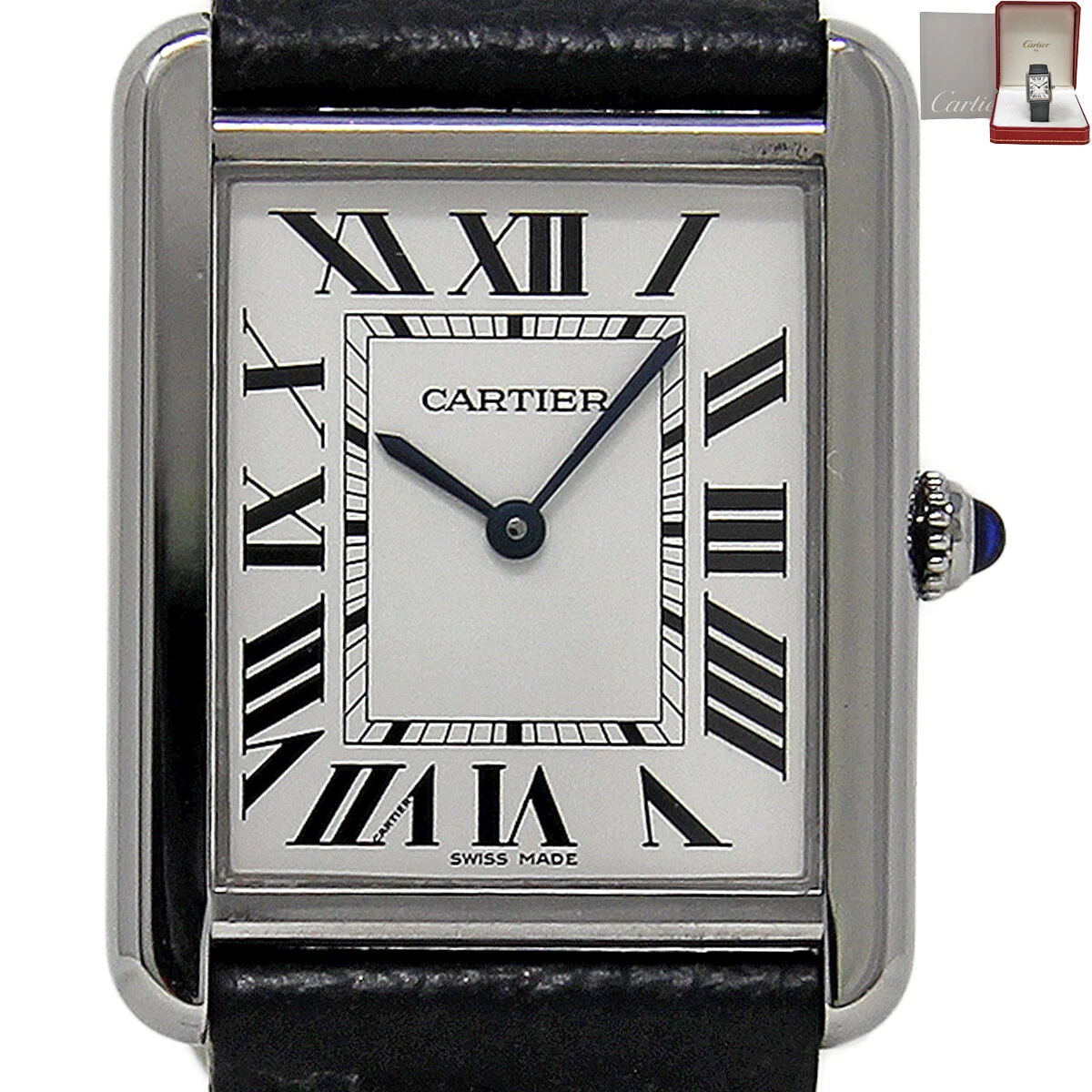 Cartier Men's W5200003 Tank Solo Stainless Steel Watch with