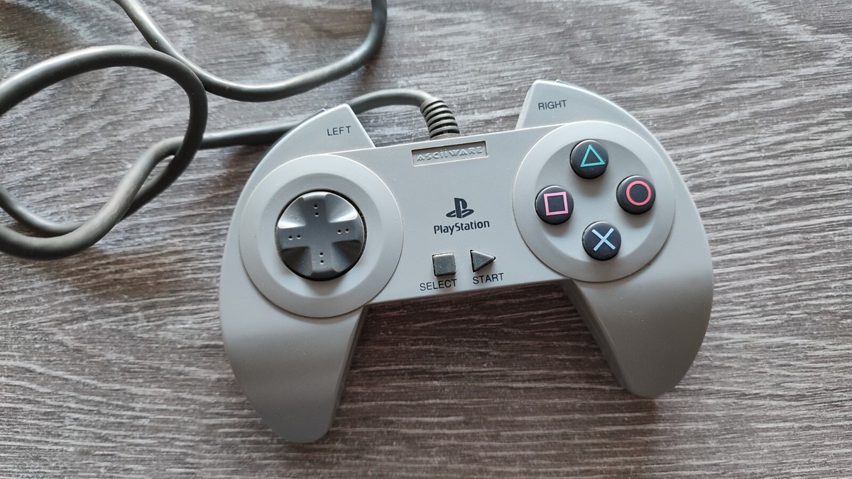 Manette Asciiware Pad PS-E Pour PS1/PS2 - Grise - Occasion