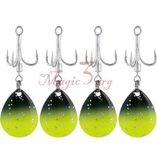 10pcs Fishing Treble Hooks with Spinner Willow Colorado Bladed Hook Bass Trout