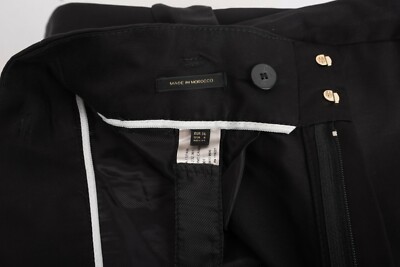 Massimo Dutti Women's Pants Sz 4 Eu 36 Black Lyocell Belted