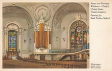 Postcard Art Windows Chapel United States Naval Academy by Ruth Perkins Safford