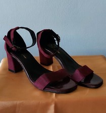 OPEN TOE ANKLE BUCKLE STRAP WOMEN MID CHUNKY HEEL SANDALS CASUAL PARTY WEAR