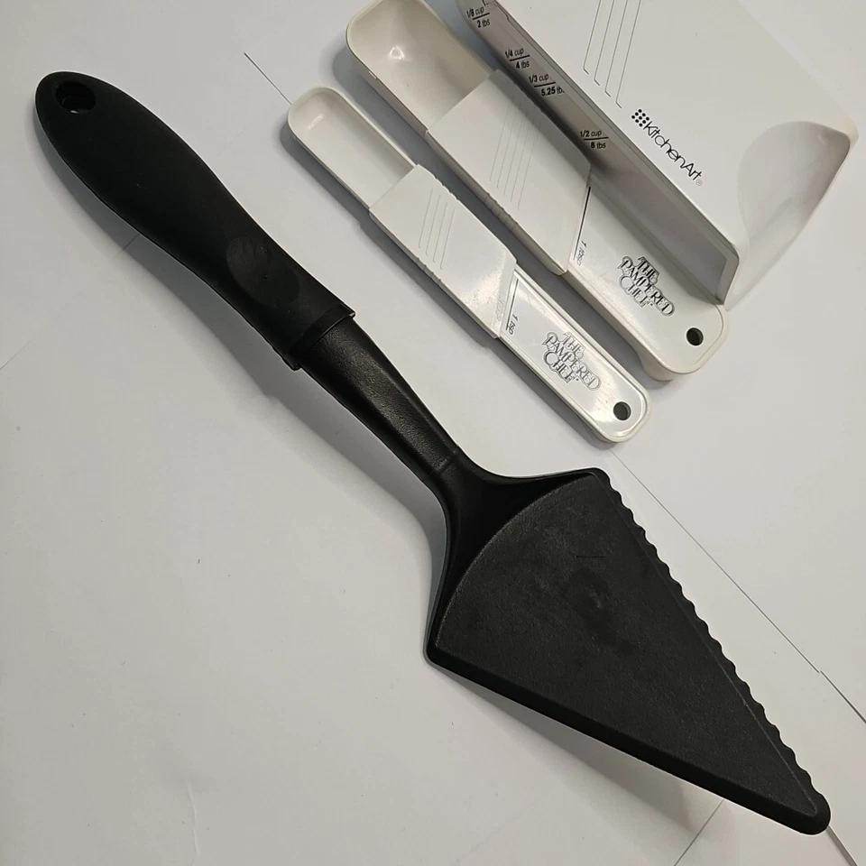 Measuring Lot Of 4 Kitchen Tools Measure Teaspoon Tablespoon Pie Cake Server USA - Image 3 of 4