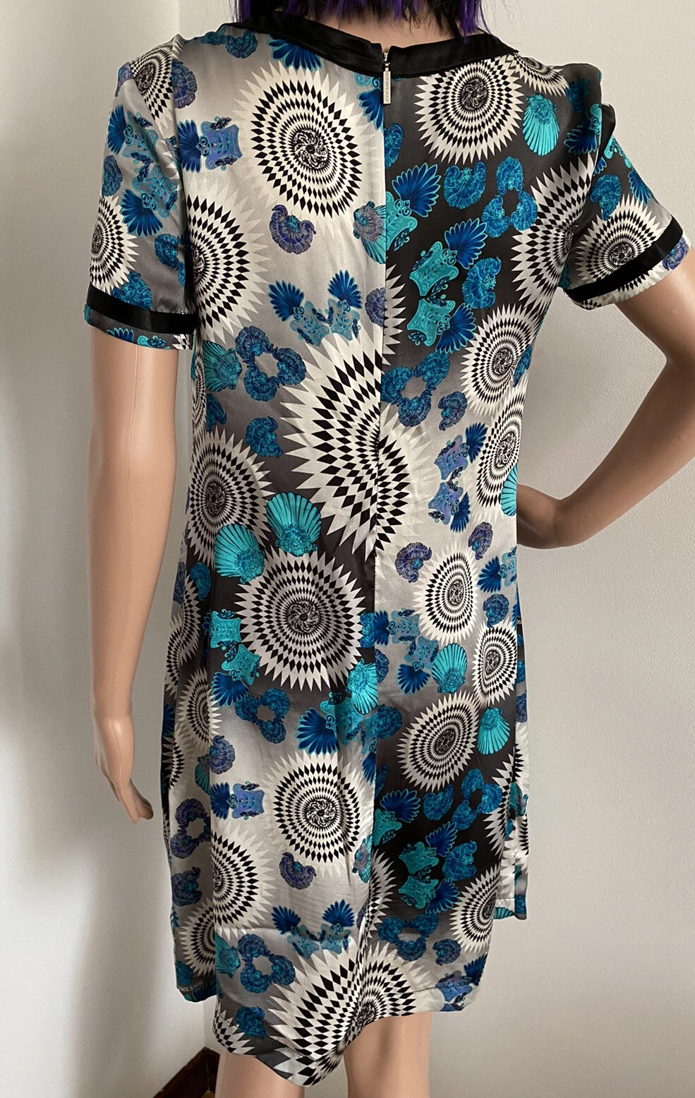 ABITO VERSACE JEANS SETA AUTENTICO MADE IN ITALY NUOVO $625 Taglia:8 ❤️