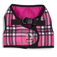 THE WORTHY DOG Sidekick Printed Hot Pink Plaid Dog Harness Sizes TINY-XXXL