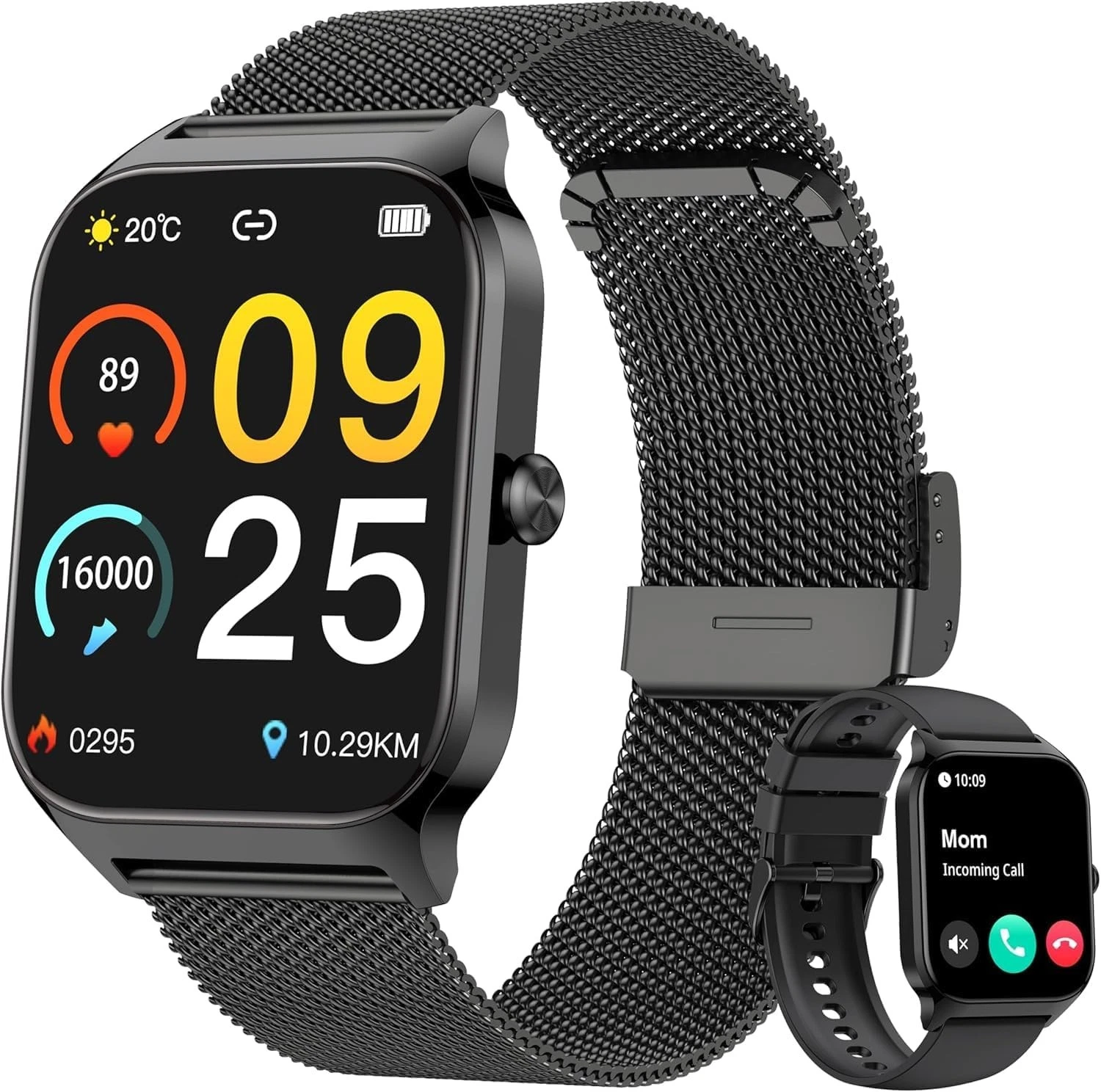 Smart Watch Men Women with Phone Function Wristwatch for iPhone Samsung Huawei