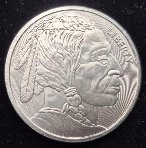 1 Troy oz Indian Buffalo .999 Fine Silver Round (#249)