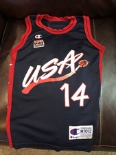 Glenn Robinson USA Dream Team 1996 Olympics Champion Jersey Youth Medium Nice!
