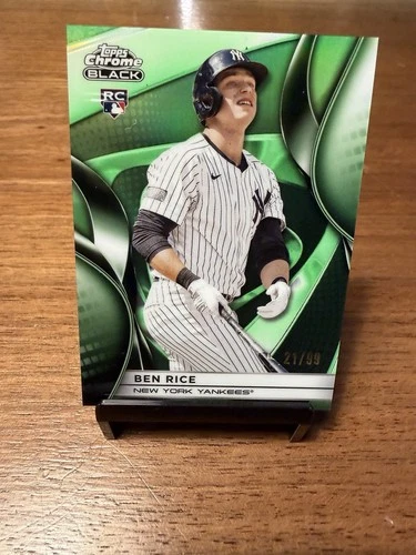 Ben Rice 2025 topps chrome black rookie green refractor /99