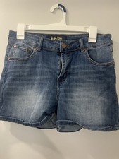Indigo Rein Medium Blue Washed Denim Shorts