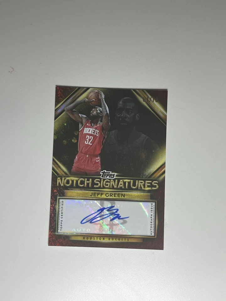Baloncesto Topps Jeff Green Notch Signatures 2025-26 automático/10 Foto 3 de 4