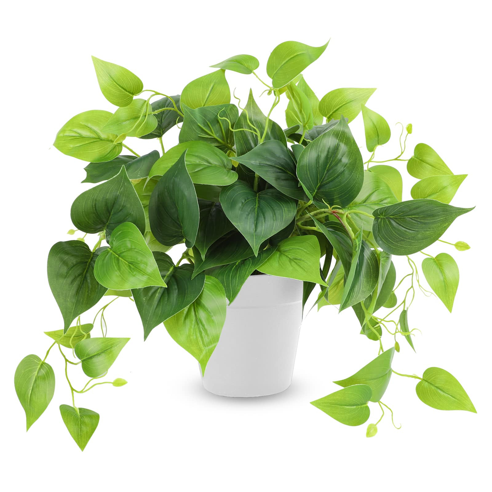 Artificial Pothos Plant in Plastic Pot for Home or Office Decoration-image