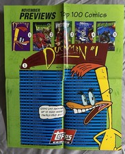 PÓSTER PROMOCIONAL DUCKMAN (1994) 14 X 17, EVERETT PECK, SDCC, TOPPS, CASI NUEVO