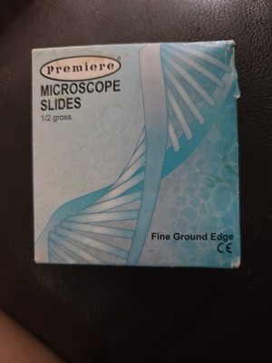Premiere Microscope Slides 1/2 Gross 75X25X1 mm, plain, fine ground edge zac