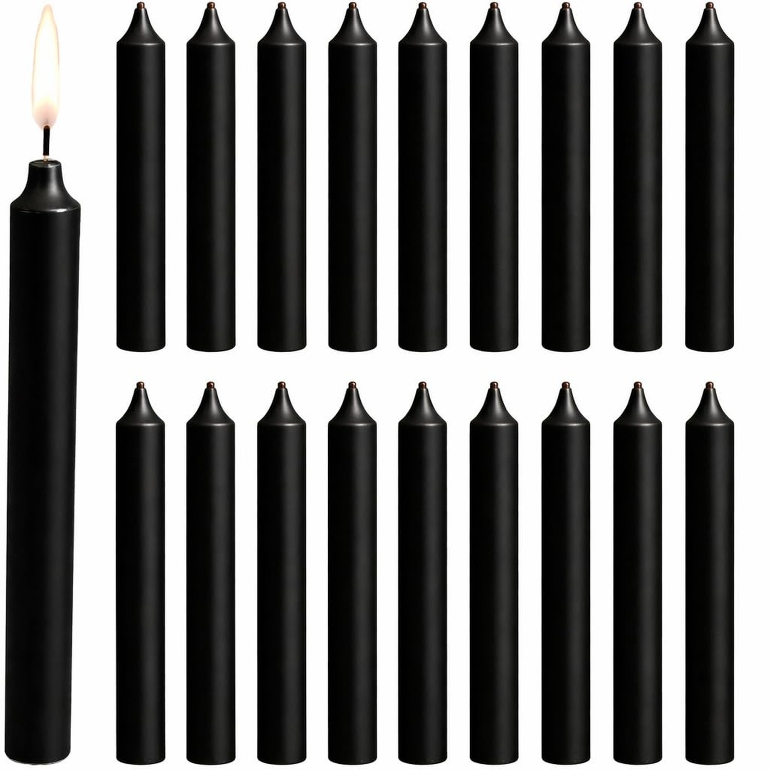 Biedermann & Sons Black Chime Candles (20 Count Box), Unscen