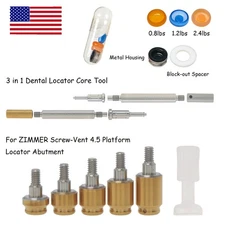 US Dental Overdenture Locator Abutment for Zimmer Retention Cap Kit Inserts Tool