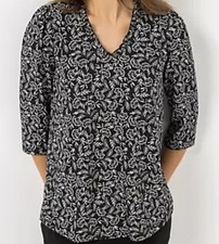 💖 KIM & CO  Blusen Shirt, Größe XL, Farbe Schwarz Gemustert, Neu 🎀