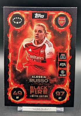 Alessia Russo Topps Match Attax UCC Extra 25/26 Black Fire Rare