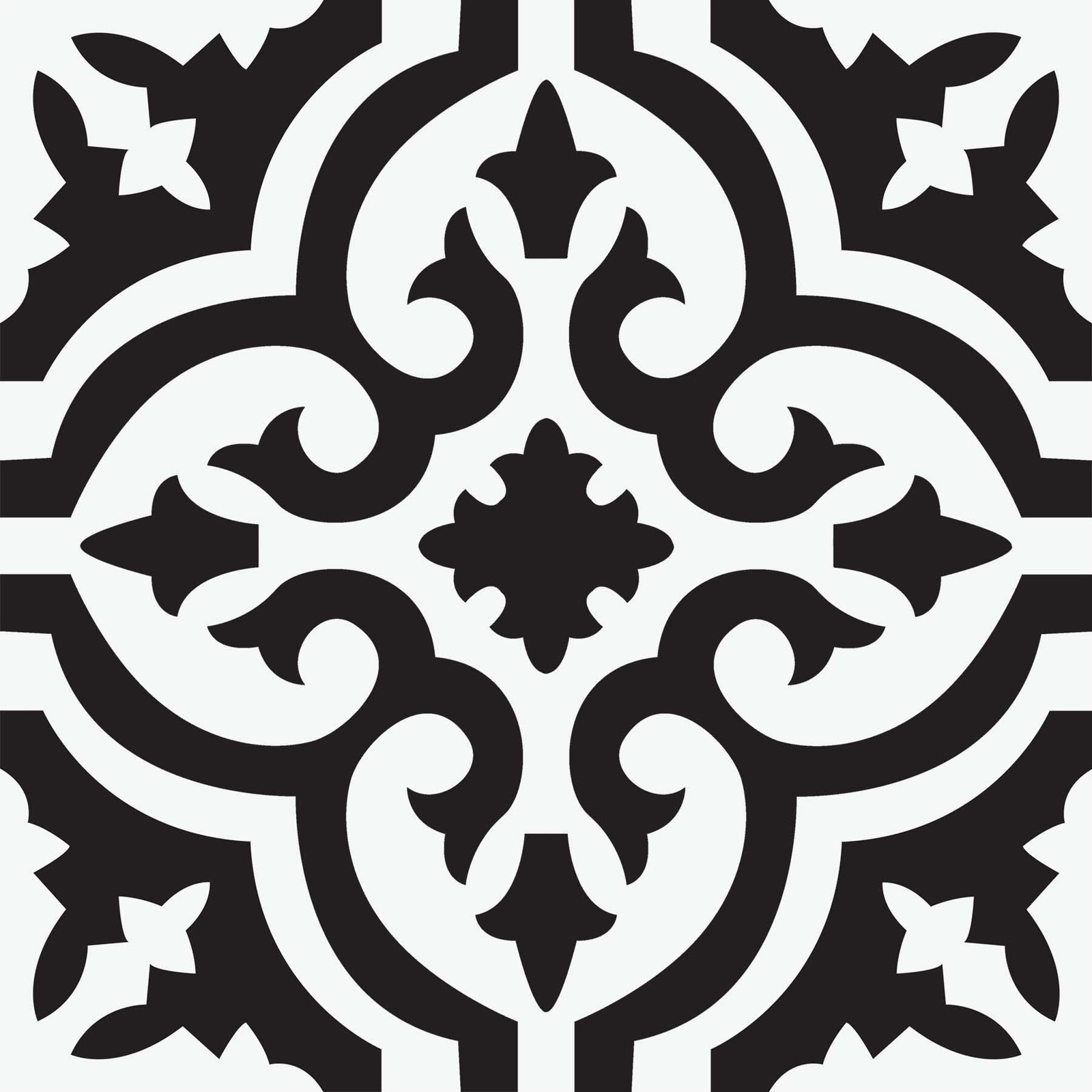 FloorPops Parma Peel & Stick Floor Tiles, Black